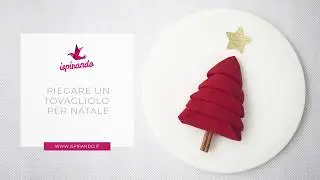 Piegare un tovagliolo a forma di albero di Natale