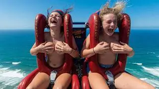 THIS IS CRAZY 😱 Scariest Slingshot Ride Ever! First Date on the SlingShot Ride… and THIS Happened