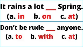 English Grammar Test: Prepositions IN, ON, AT, BY, OF | English MasterClass
