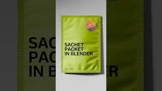 Learn how to quickly model a sachet packet in Blender using Cloth #3d #tutorial #blender