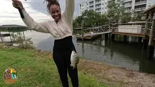 Took My Cousin Fishing For The First Time And She Caught All The Fish!