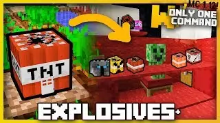 Minecraft - PopularMMOs Explosives+ with Only Two Commands (Explosive stuff, Unlucky Blocks & more!)