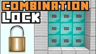 Minecraft: Simple 3x3 BUTTON COMBINATION LOCK! [EASY TO BUILD!]