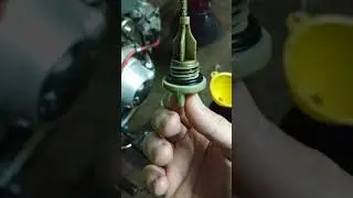 Какой должен быть уровень масла на (мопеде Дельта)