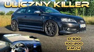 WILK W OWCZEJ SKÓRZE, A3 500+ KONI MECHANICZNYCH | DRAGY, 0-100, 100-200 KM/H