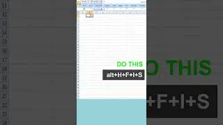 Auto Serial Number Shortcuts in Excel |  #excelshorts #excelshortcuts