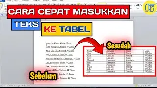 Cara Merubah Teks ke Tabel di Ms Word | How to Change Text to Table in MS Word (Easy Steps)