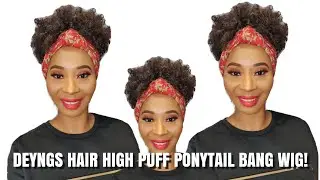 DEYNGS HAIR ALIEXPRESS AFRO KINKY HIGH PUFF CURLY HEADBAND WIG!