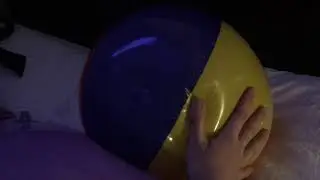 Inflatable pvc suit with boy trapped inside