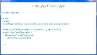 JavaScript | Scroll left a DIV tag