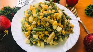 Лёгкий салат без майонеза с курицей, фасолью и кукурузой | Просто вкусно