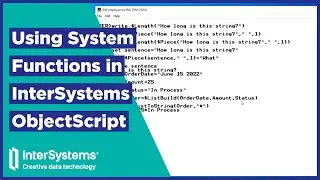 Using System Functions in InterSystems ObjectScript