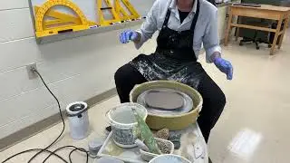 Hack for throwing a plate on the potters wheel