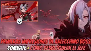 PRIMERAS IMPRESIONES NUEVO JEFE SEMANAL: ARLECCHINO BOSS REACCIÓN + DESBLOQUEAR | Genshin Impact 4.6