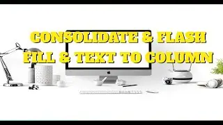 EXCEL ---DATA--- Consolidate & Flash Fill & Text to Column