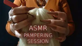 ASMR on a Wig | Fast Scalp Massage Brushing Head Scratcher Combing, Tweezers, Derma-Roller Triggers
