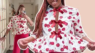 DIY Tie Front Blouse Sewing Pattern Tutorial | Viral Ganni Blouse Recreation