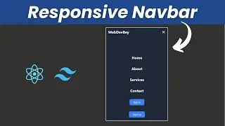 How to Create a Responsive Navbar using React JS And Tailwind CSS