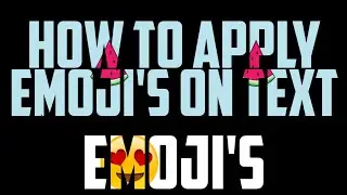 How to apply emoji's on text in kinemaster..