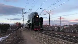 Паровоз П36-0120 в Хотьково.