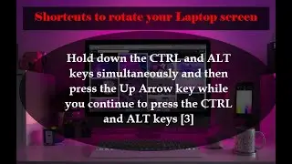 Keyboard Shortcuts To Rotate Screes