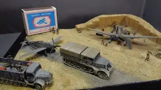 GERMAN AERODROME. Diorama in 1/144 scale.