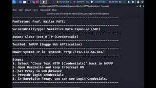 bWAPP - Sensitive Data Exposure -  Clear Text HTTP Credentials  - OWASP Top 10