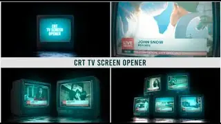 CRT TV Screen Opener After Effects Template