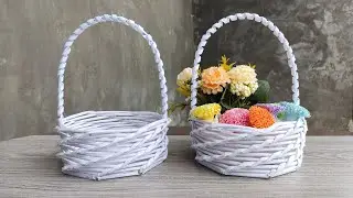 PAPER FLOWER BASKET | Arts & Crafts | Tatzkreen Art