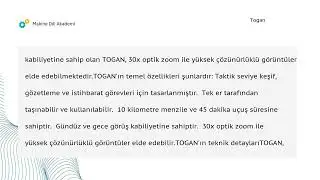 Togan | Makine Dili Akademi