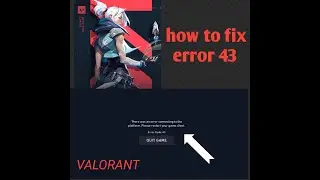 Easy trick to fix error 43|VALORANT|EASY WAY