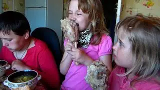 Вечер в деревне/Дела текущие/Сад-огород/Городим забор/Поедаем мясо-много мяса