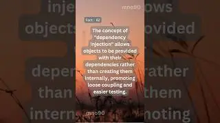 What is dependency injection..? #shorts #programming #facts #factoftheday #tech #injection