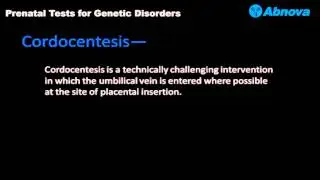 Prenatal Tests for Genetic Disorders