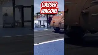 Wicked Chevy Gasser Wagon Burnout! 