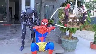 TEAM SPIDER MAN VS VENOM PART 3   LOVE STORY FUNNY VIDEO