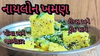 Nylon khaman II પોચા અને જાળીદાર નાયલોન ખમણ #nylonkhaman #khamandhokla #gujaratidhokla