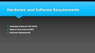 SAP HANA Installation