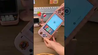 chocolate strawberry customization🍓🍫for the Nintendo Switch #unboxing #asmr #cozygaming