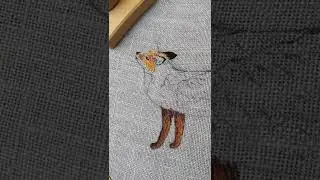 Как вышить лису - вышивка гладью 