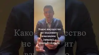 Какое имущество не подлежит аресту, взысканию.