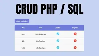 Créer un CRUD responsive  en PHP / SQL