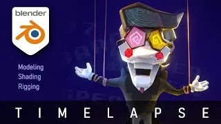 Creating Spamton from DELTARUNE in 3D - [Blender Stylized Modeling, Shading and Rigging Timelapse]