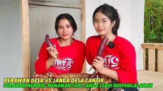 JADI BINGUNG MEMILIH🤣‼️PERAWAN DESA CANTIK DAN JANDA DESA MUNGIL KTIVITAS DI  SAWAH