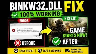 Binkw32.dll Fix | How to Fix Binkw32.dll Missing Error (2026)