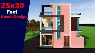 25 by 30 Home Design Idea , 750 sqft home Plan idea in 3d