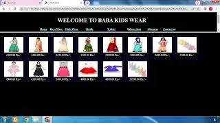 Web Pages on Kids Wear Shop