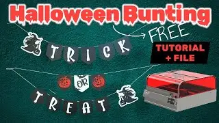Halloween Bunting FREE SVG Laser File & Tutorial #crealityfalcon #falconpro #lasercutting #freesvg