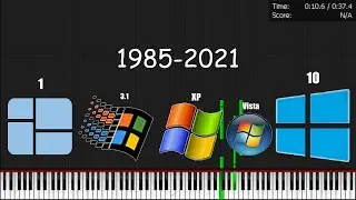 Windows Logo Evolution - MIDI Art (1985-2021)