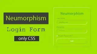 Neumorphism Login Form | UI Design | HTML CSS